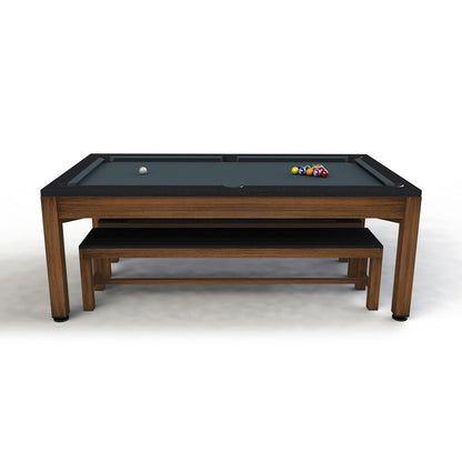 7ft Riley Neptune 3 in 1 Outdoor American Pool Diner and Table Tennis Table - Tan/White