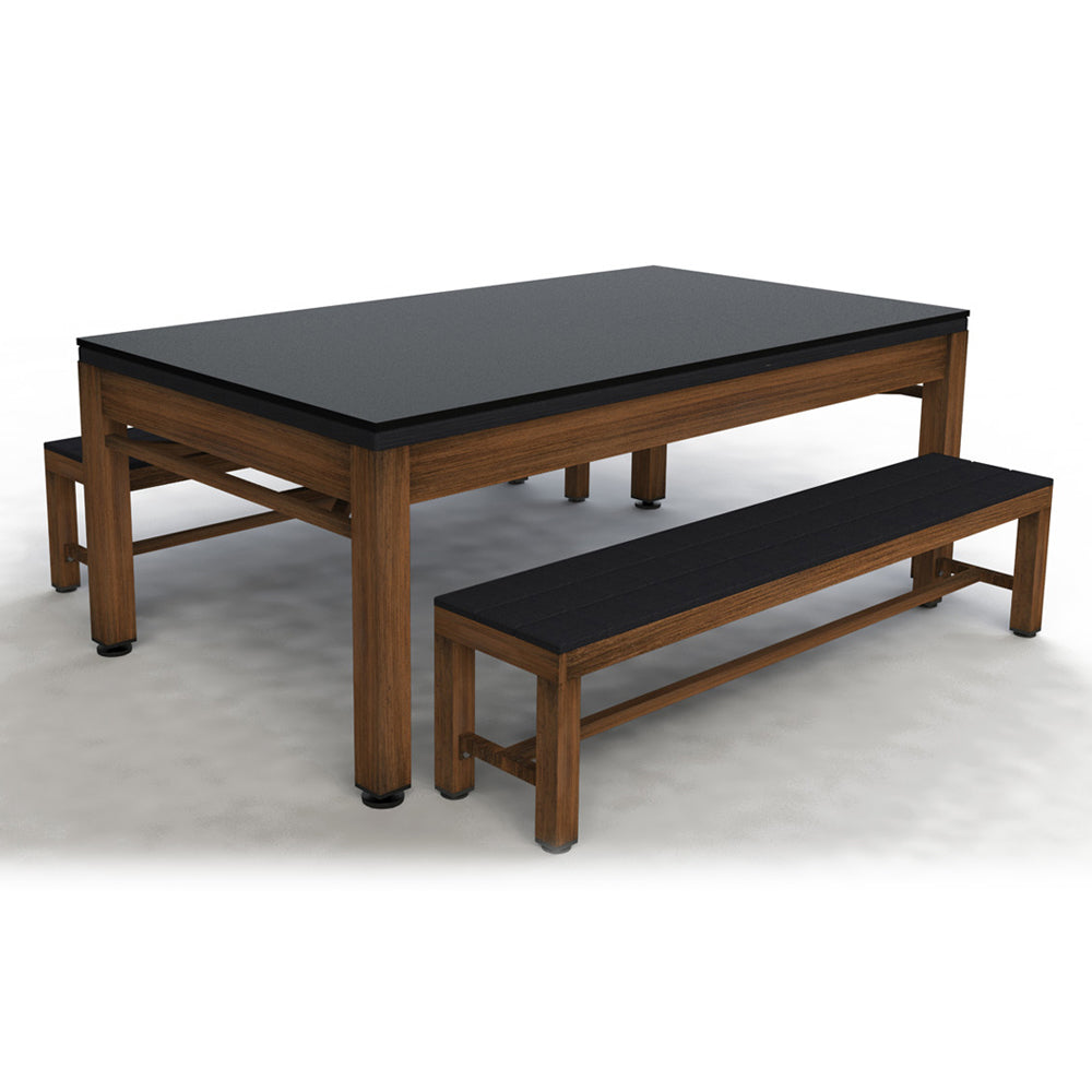 7ft Riley Neptune 3 in 1 Outdoor American Pool Diner and Table Tennis Table - Tan/White