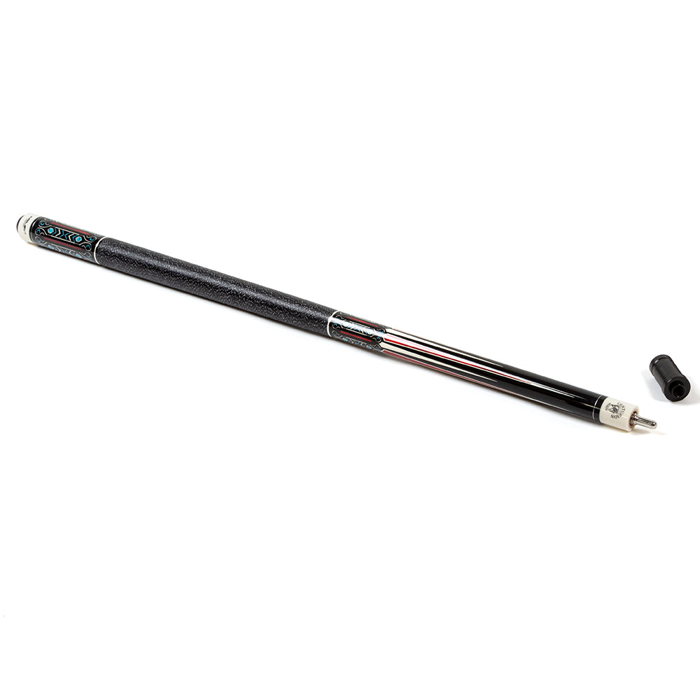 Riley Centurion American Pool Cue - Black - 13mm Tip and Linen Grip Section - 147cm