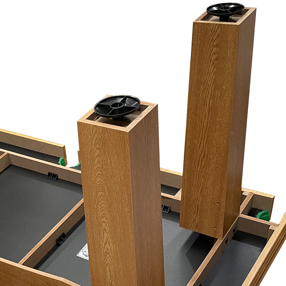 Riley 6ft Traditional Snooker and Pool Table - Oak Finish - Green Cloth - Fixed Leg - Free Table Tennis Top