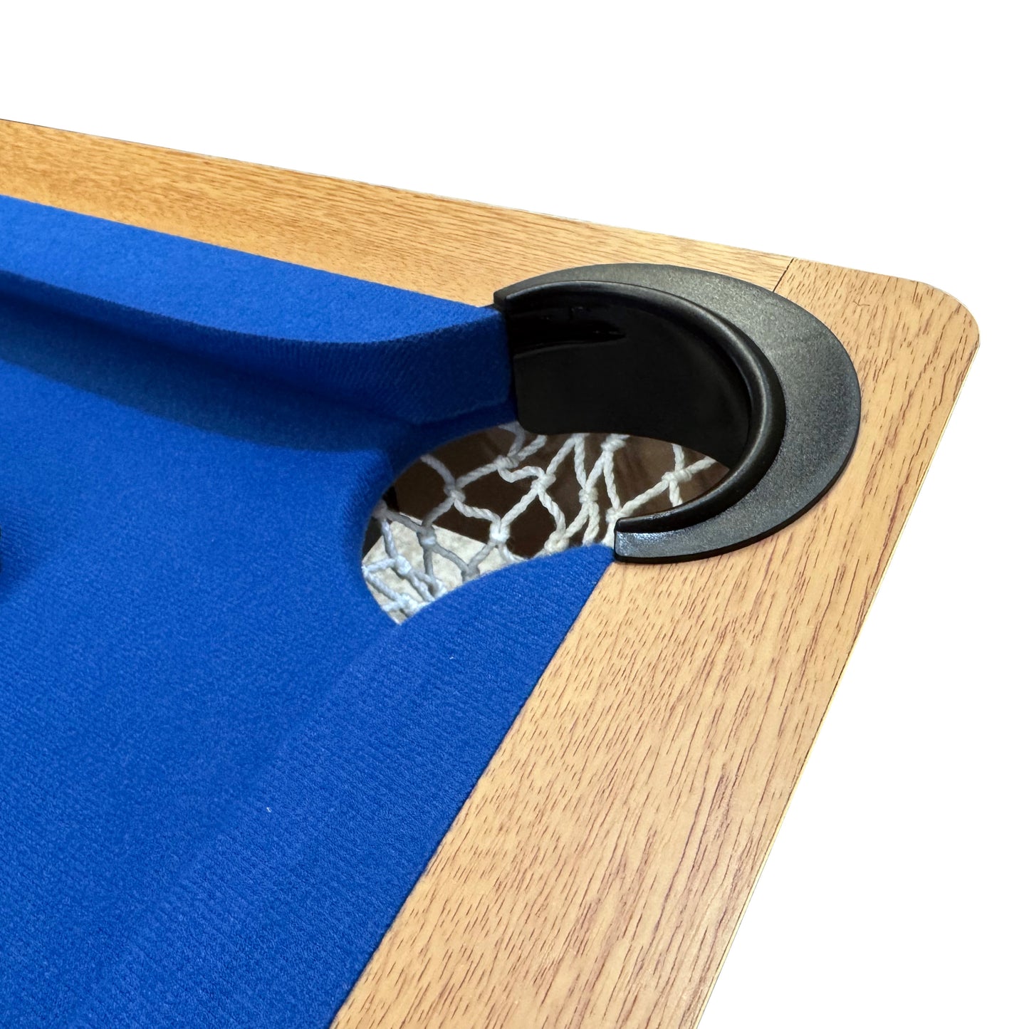 BCE 5ft Snooker/Pool Table - Oak Effect with Blue Cloth - Fixed Leg