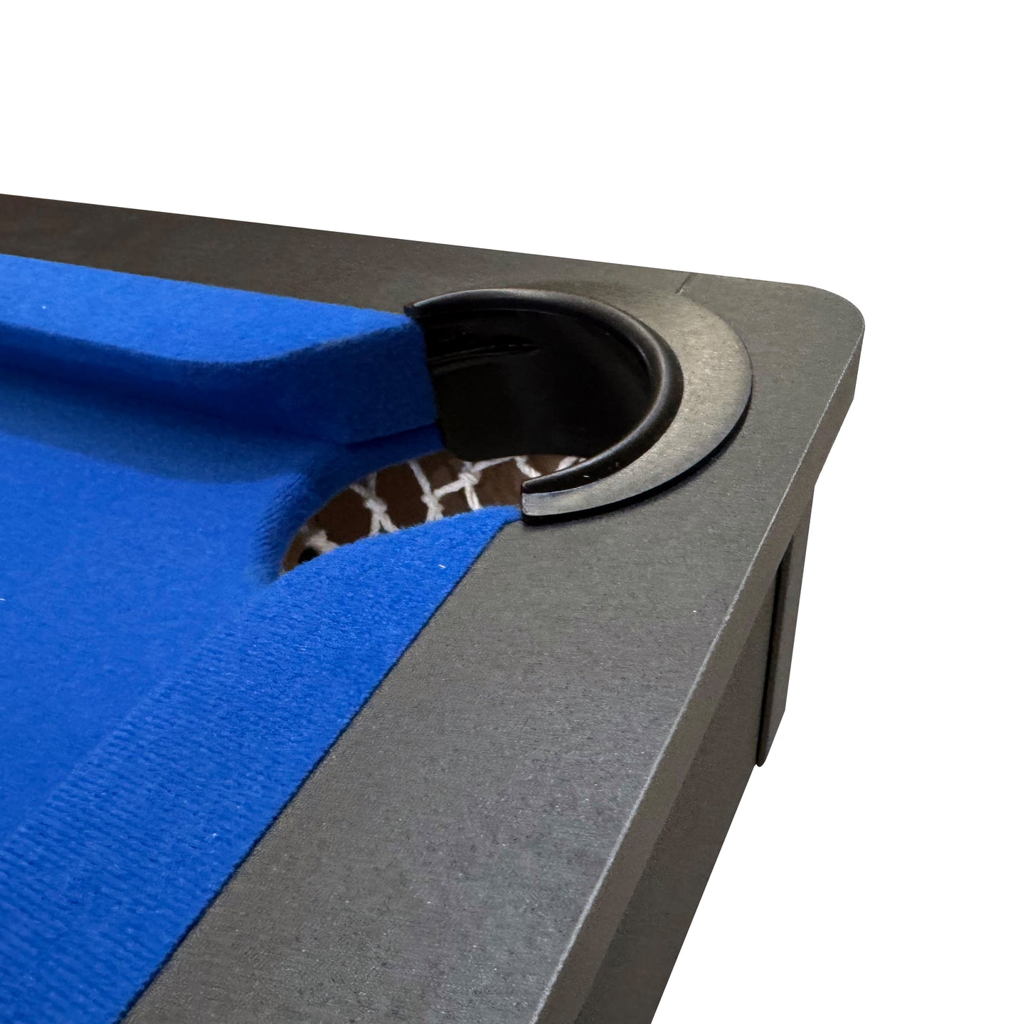 BCE 6ft Snooker/Pool Table - Black/Grey Effect with Blue Cloth - Fixed Leg