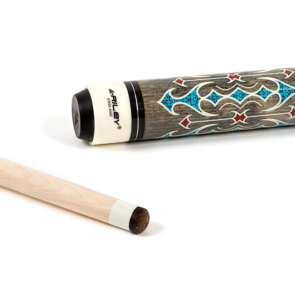 Riley Centurion American Pool Cue - Grey - 13mm Tip and Linen Grip Section - 147cm