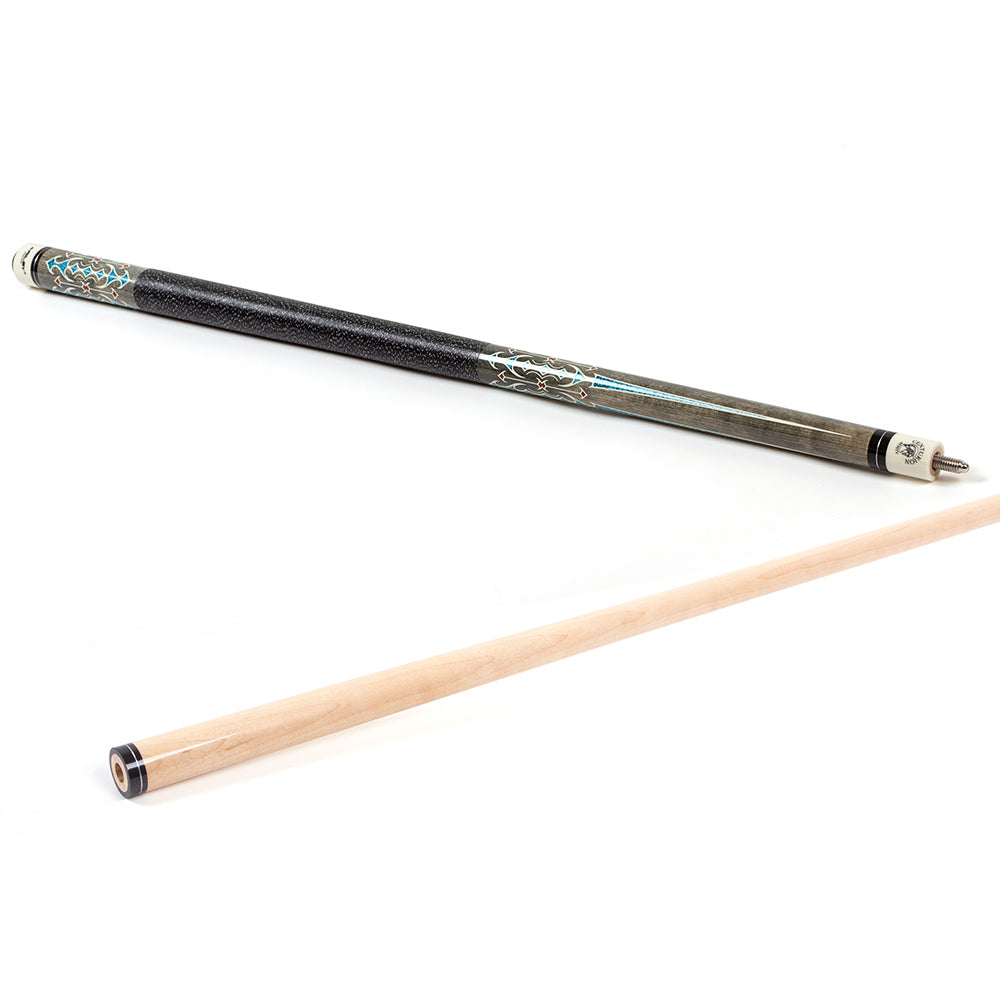Riley Centurion American Pool Cue - Grey - 13mm Tip and Linen Grip Section - 147cm