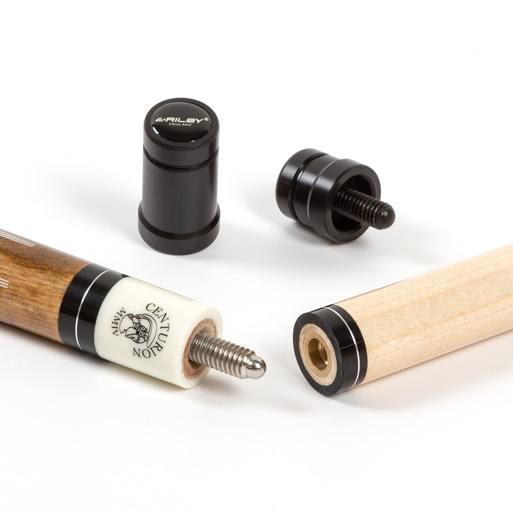 Riley Centurion American Pool Cue - Brown - 13mm Tip and Linen Grip Section - 147cm
