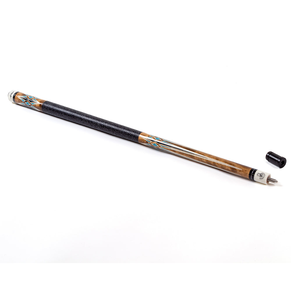 Riley Centurion American Pool Cue - Brown - 13mm Tip and Linen Grip Section - 147cm
