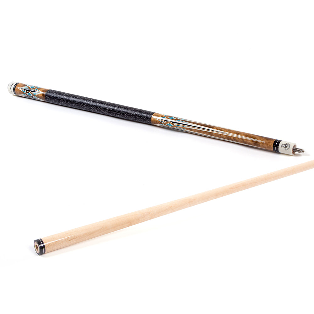 Riley Centurion American Pool Cue - Brown - 13mm Tip and Linen Grip Section - 147cm