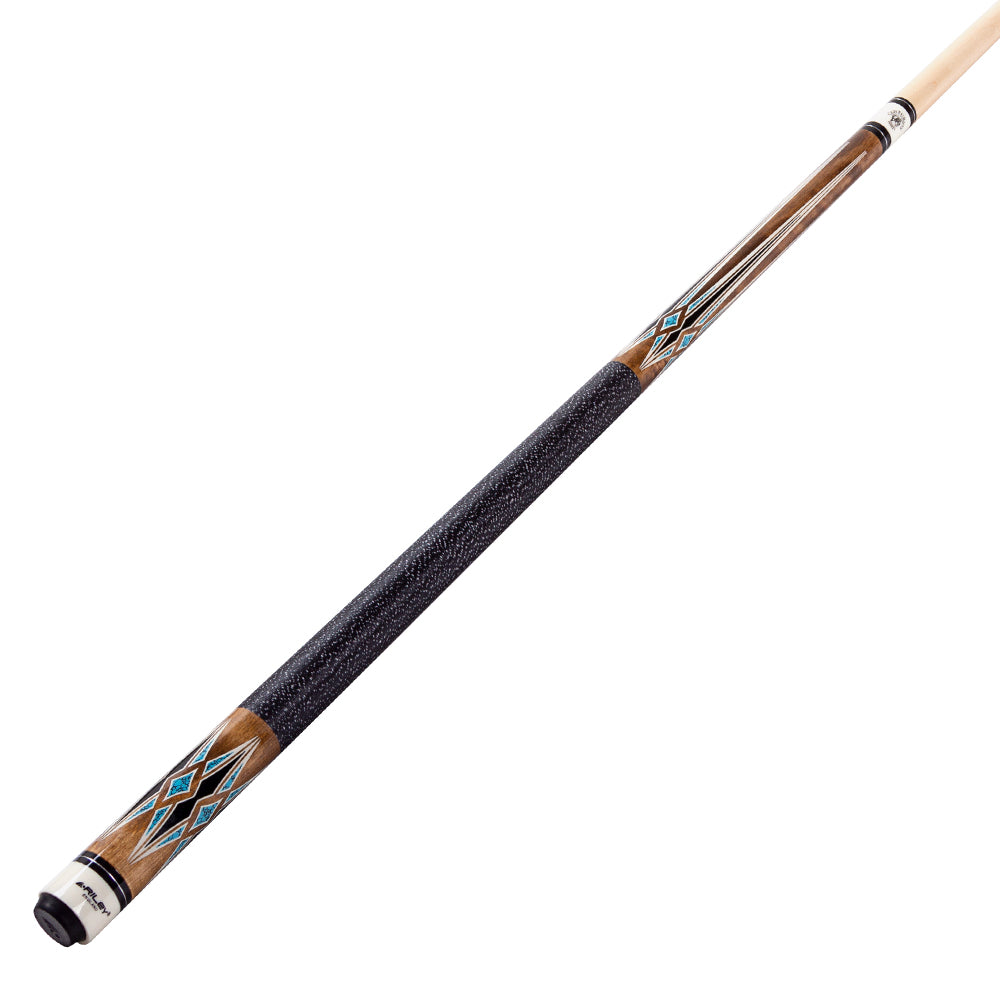 Riley Centurion American Pool Cue - Brown - 13mm Tip and Linen Grip Section - 147cm