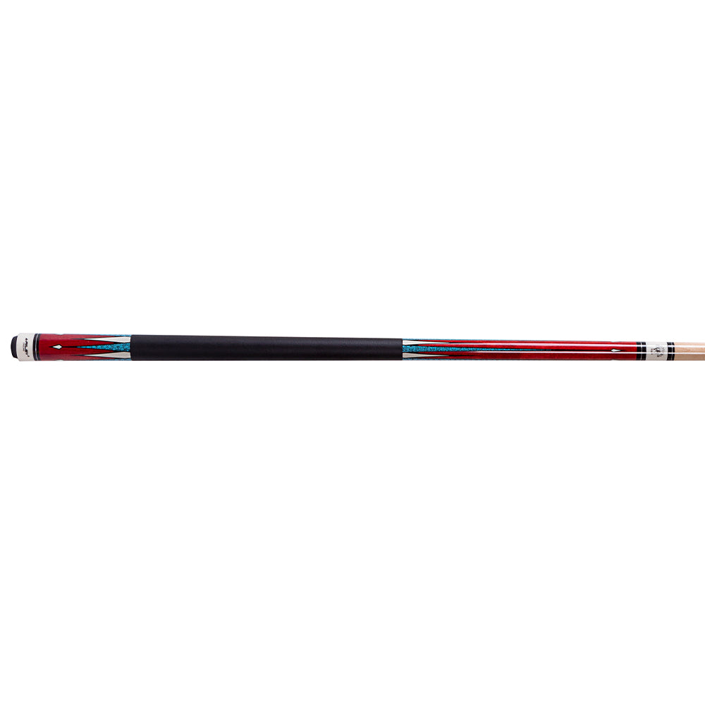 Riley Centurion American Pool Cue - Red - 13mm Tip and Leatherette Grip Section - 147cm