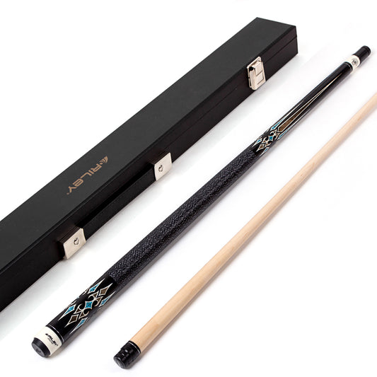 Riley Centurion American Pool Cue - Black - 13mm Tip and Linen Grip Section - 147cm