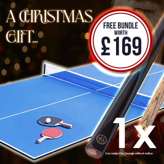 Riley 6ft Folding Snooker and Pool Table - Oak Finish with Blue Cloth - Folds Flat