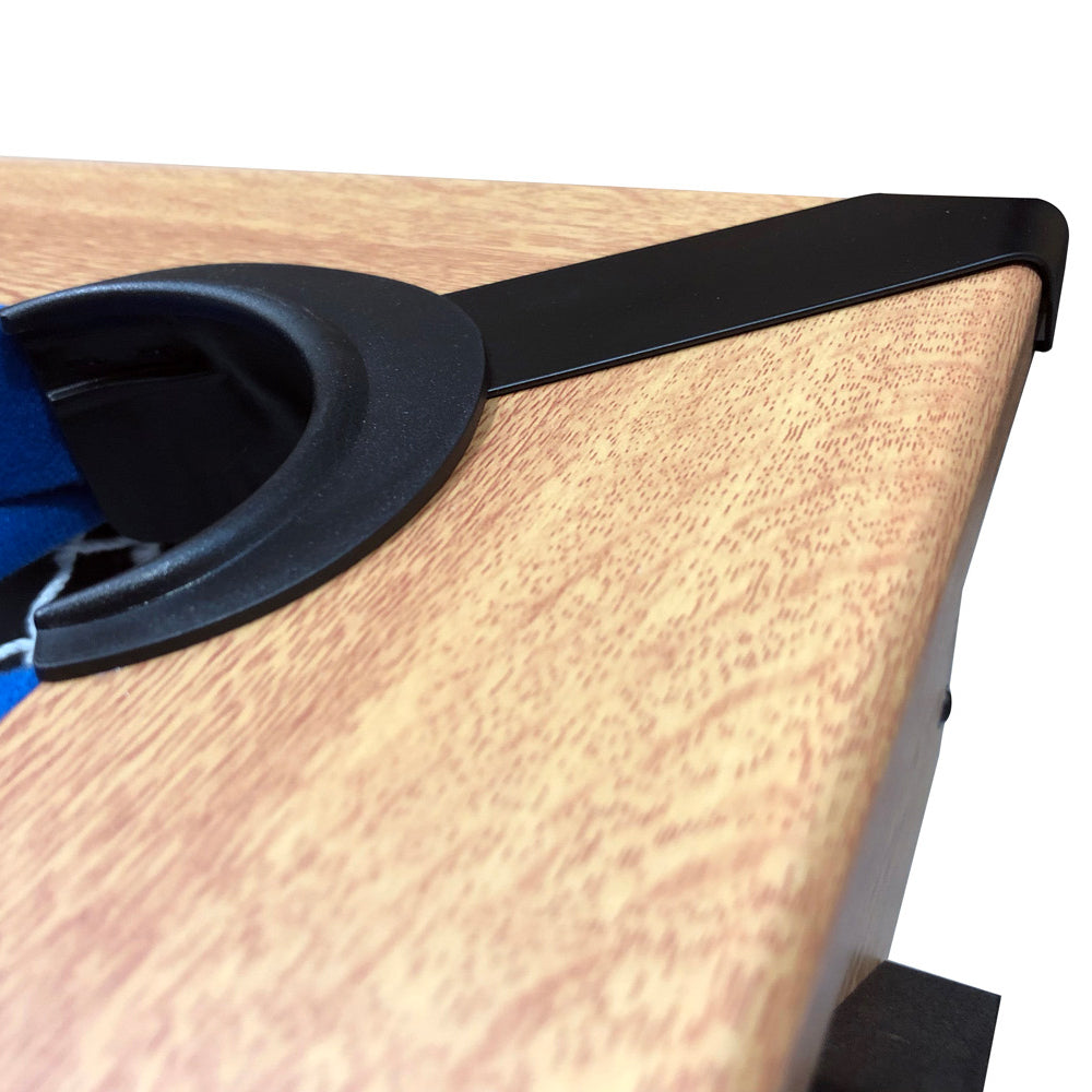 BCE 6ft Razor Folding Pool Table - Blue Cloth/ Oak Finish - Folds Flat - Free Table Tennis Top