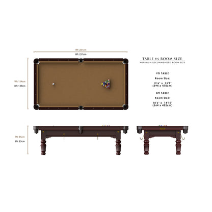 Riley Renaissance American Pool Table